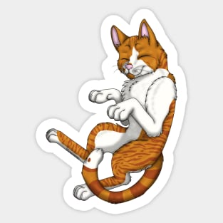 Ginger Bicolor Tabby Shorthair Sticker